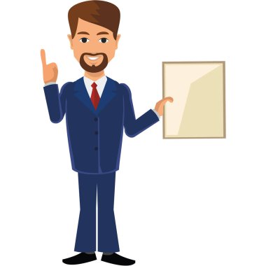 Düz iş adamı. iş takım elbiseli