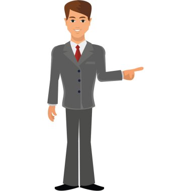 iş takım elbiseli düz bussinesmen