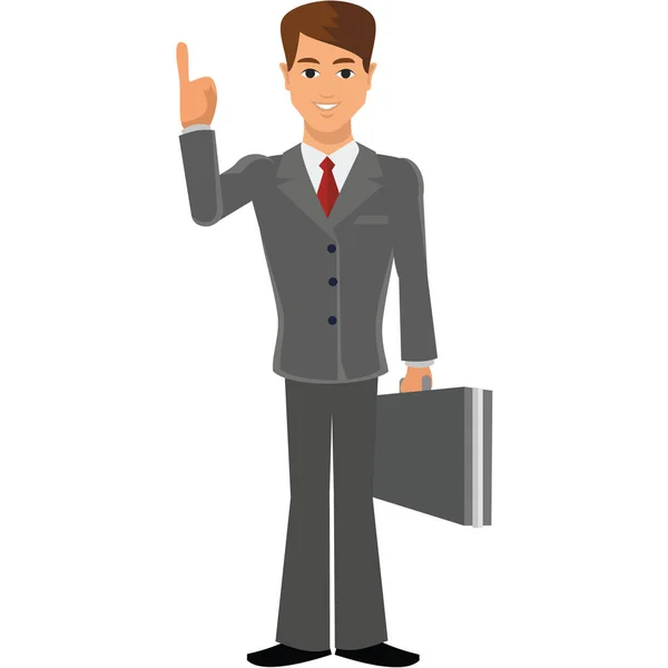 Flat bussinesmen in business suit — Stock Vector
