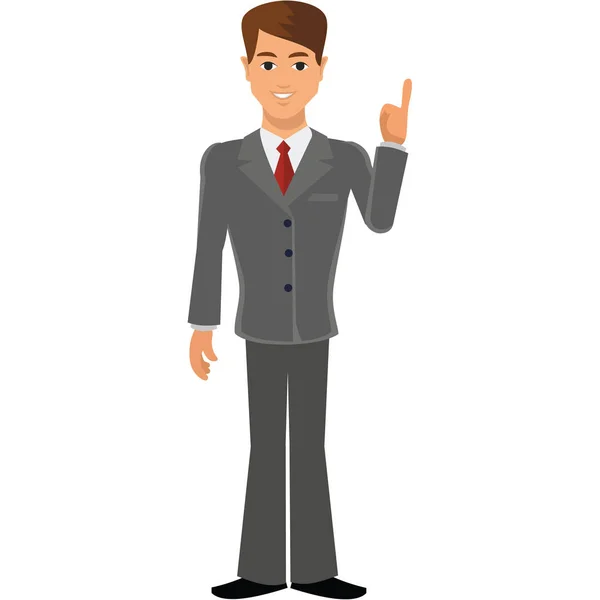 Flat bussinesmen in business suit — Stock Vector