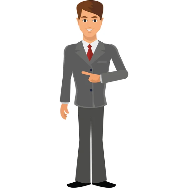 Hombres de negocios planos en traje de negocios — Archivo Imágenes Vectoriales