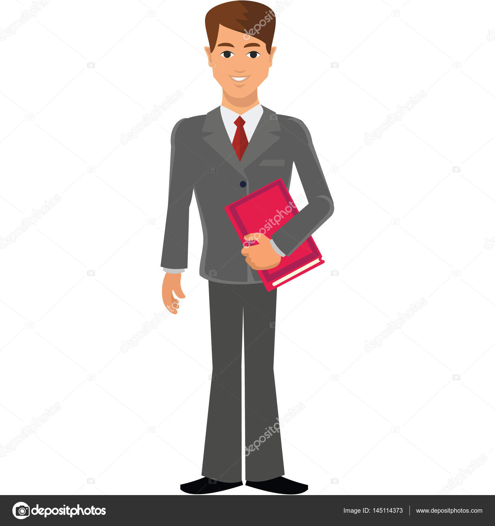Flat Bussinesmen In Business Suit Stock Vector C Amid999 145114373