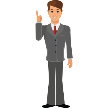 iş takım elbiseli düz bussinesmen