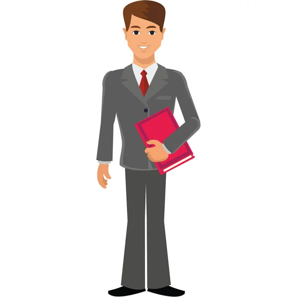 Flat bussinesmen  in business suit — Stock Vector