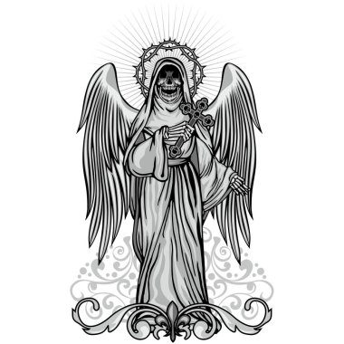 Grunge kafatası arması