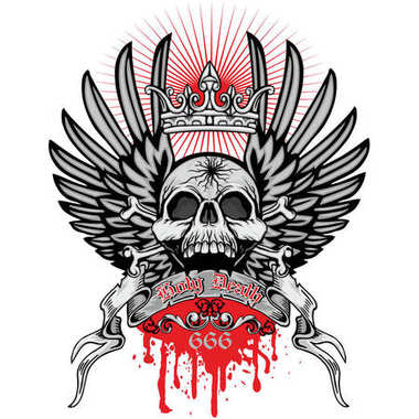 Grunge kafatası arması