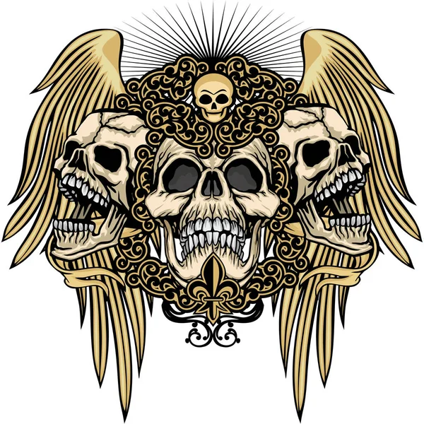 Grunge kafatası arması