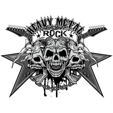  Grunge kafatası arması