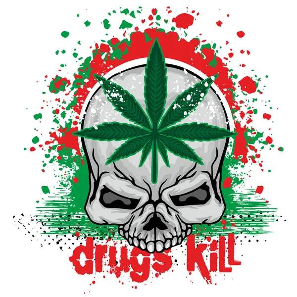 Escudo de armas del cráneo grunge — Archivo Imágenes Vectoriales