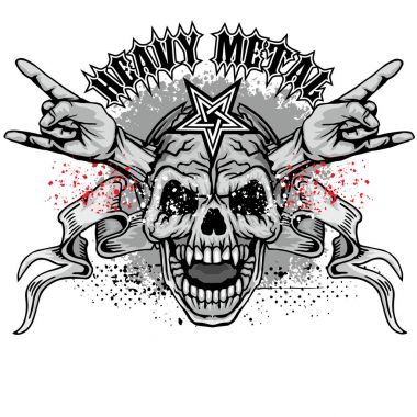 Grunge kafatası arması