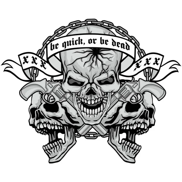Гранжевий череп герб — стоковий вектор