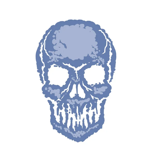 Escudo de armas del cráneo grunge — Vector de stock