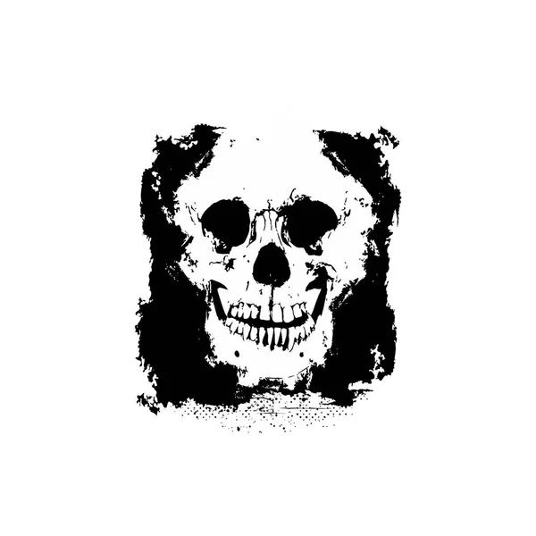 垃圾摇滚骷髅徽章 — 图库矢量图片
