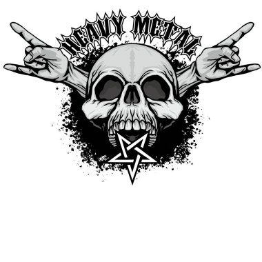 Grunge kafatası arması