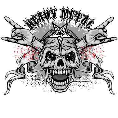 Grunge kafatası arması