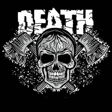 Grunge kafatası arması