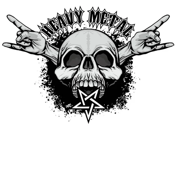 Grunge kafatası arması