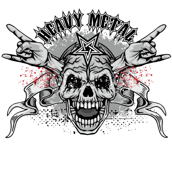 Grunge kafatası arması