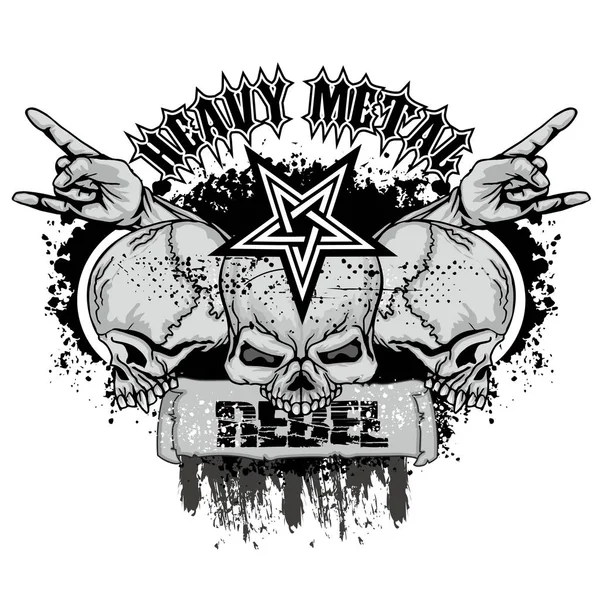 Grunge kafatası arması