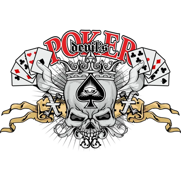 Ace of spades with skull Vector Graphics