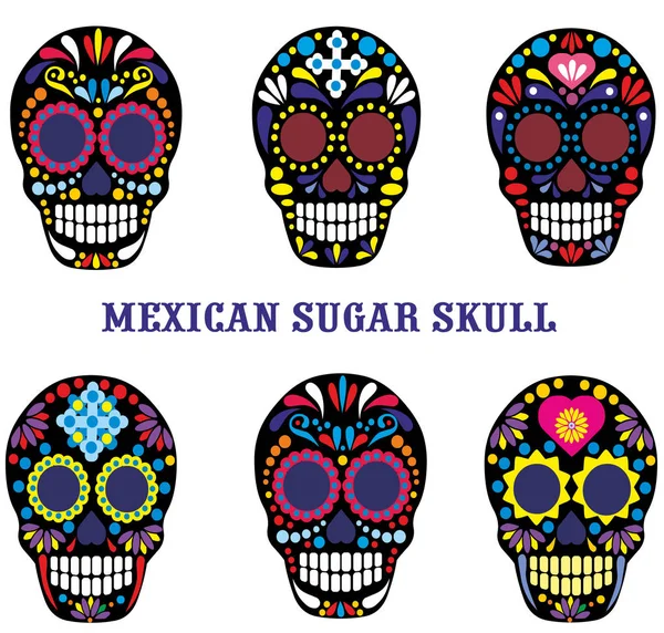 Caveira açúcar mexicano —  Vetores de Stock