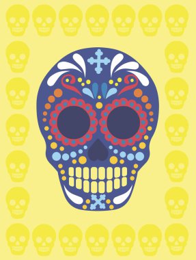 Vintage Meksika şeker kafatası