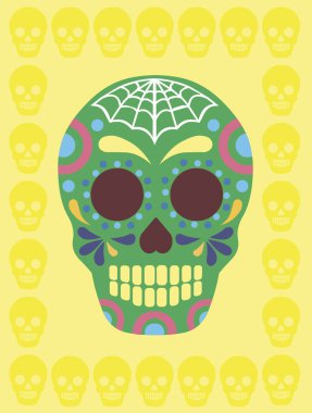 Vintage Meksika şeker kafatası