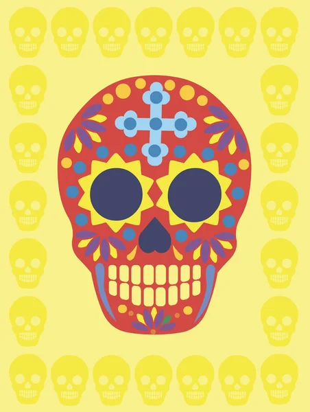 Vintage Meksika şeker kafatası