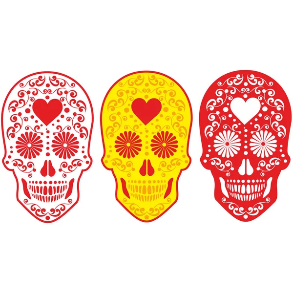 Holy Death, Day of the Dead, teschio messicano di zucchero, magliette vintage di design — Vettoriale Stock