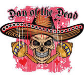 heiliger Tod, Tag der Toten, mexikanischer Zuckerschädel, Vintage Design T-Shirts