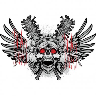 Grunge kafatası arması