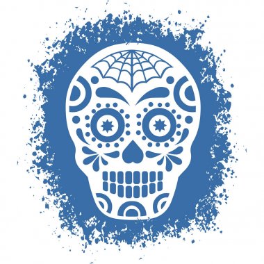 Kutsal ölüm, gün ölü, Meksika şeker, grunge vintage tasarım t shirt