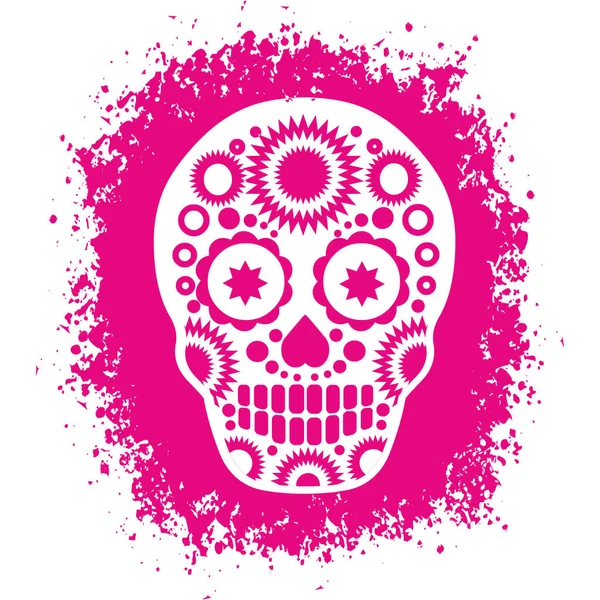 Holy Death, Day of the Dead, azúcar mexicana, camisetas de diseño vintage grunge — Archivo Imágenes Vectoriales