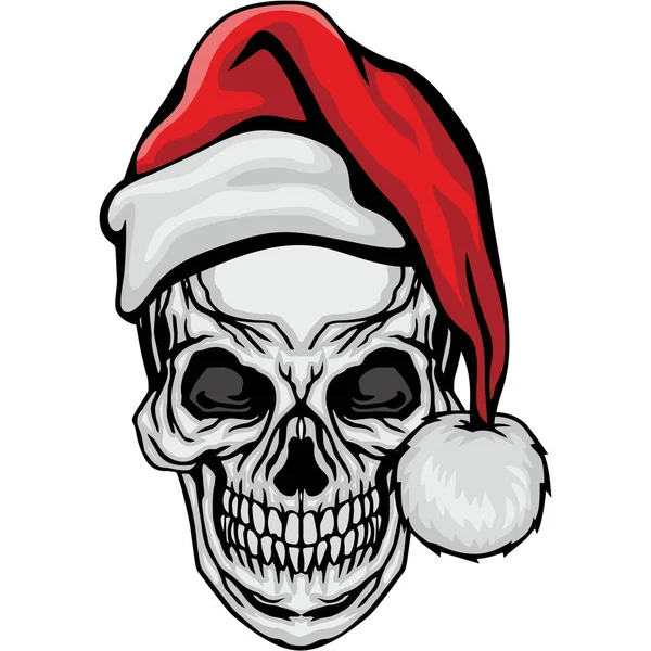 Camisetas Diseño Navidad Skull Grunge Vintage — Archivo Imágenes Vectoriales