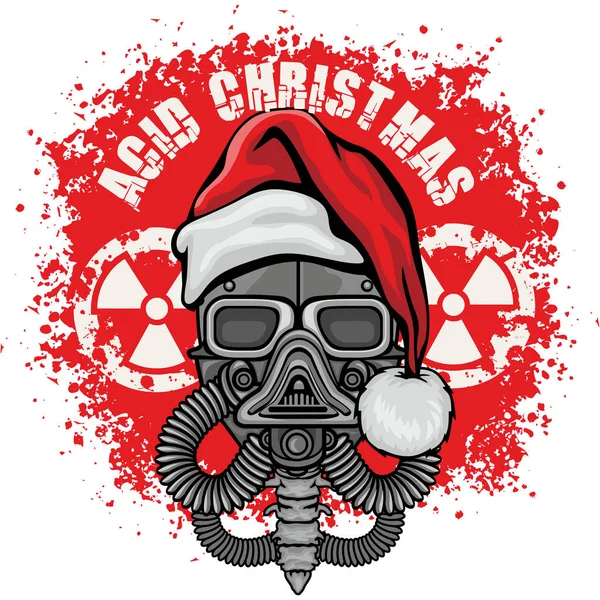 Christmas Skull Grunge Vintage Design Shirts Stock Vector