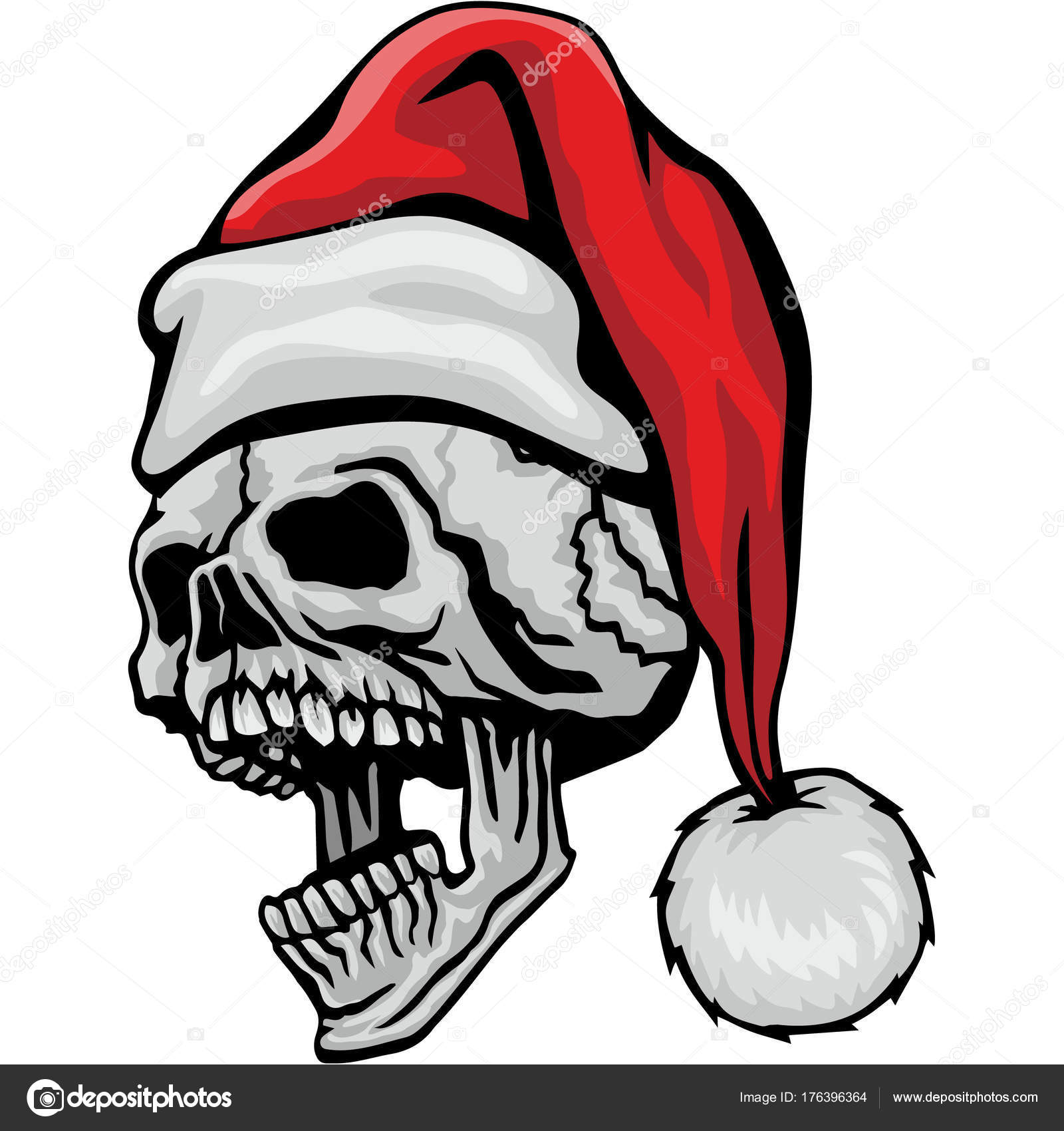Download Christmas Skull Grunge Vintage Design Shirts — Stock ...