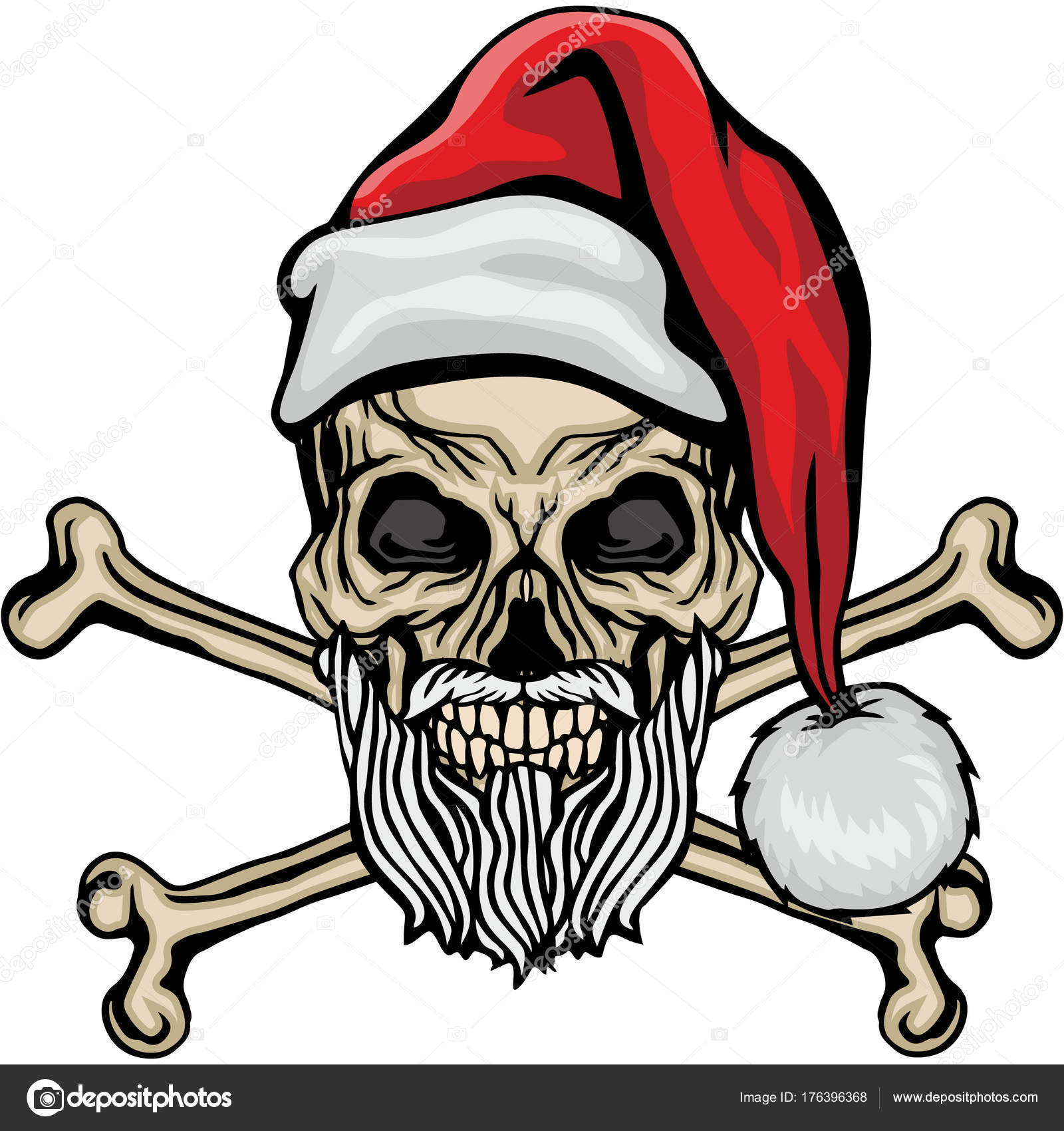 Download Christmas Skull Grunge Vintage Design Shirts — Stock ...
