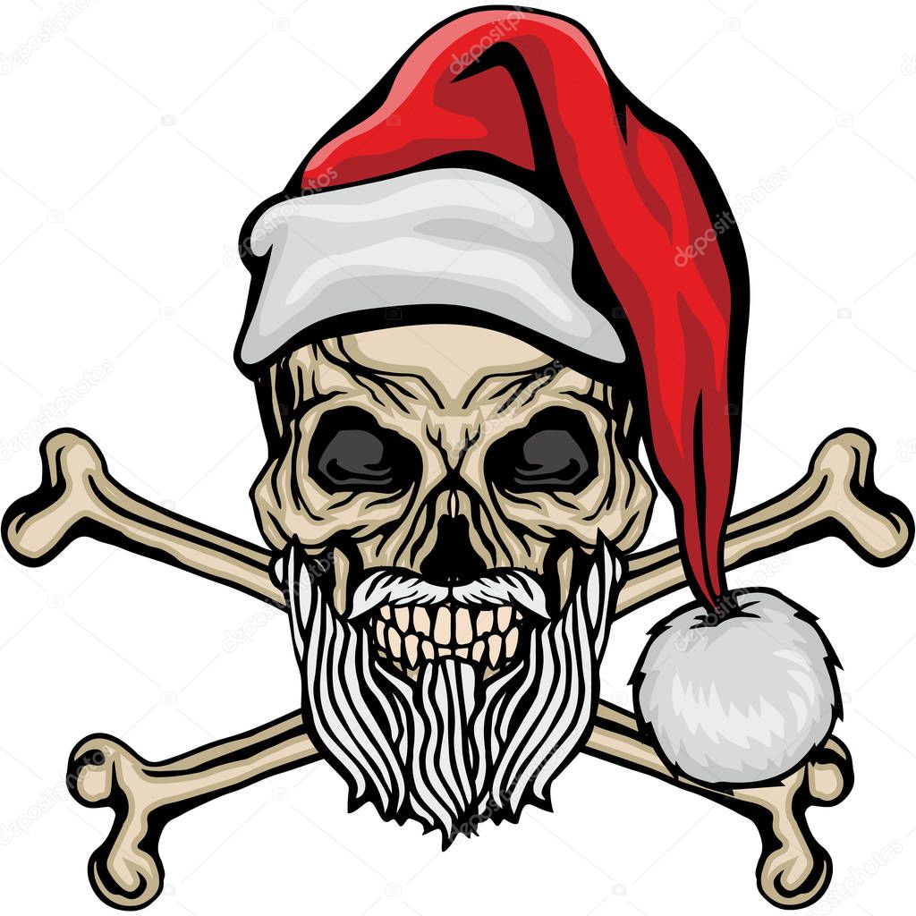 Download Christmas Skull Grunge Vintage Design Shirts — Stock ...