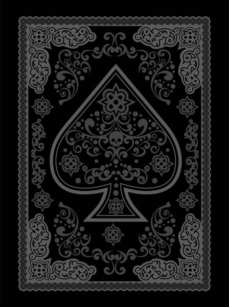 ace of spades with skull