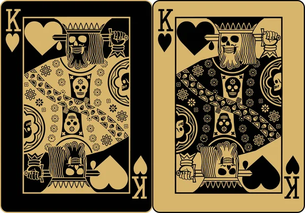 Poker, iskambil, kafatası ile kalplerin kralı.