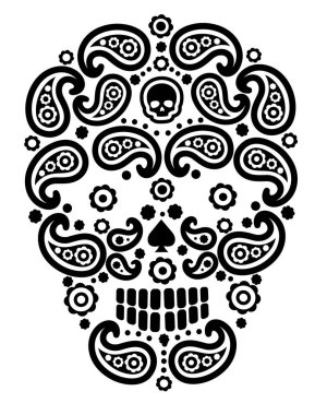 Bandana için Paisley ile Kafatası