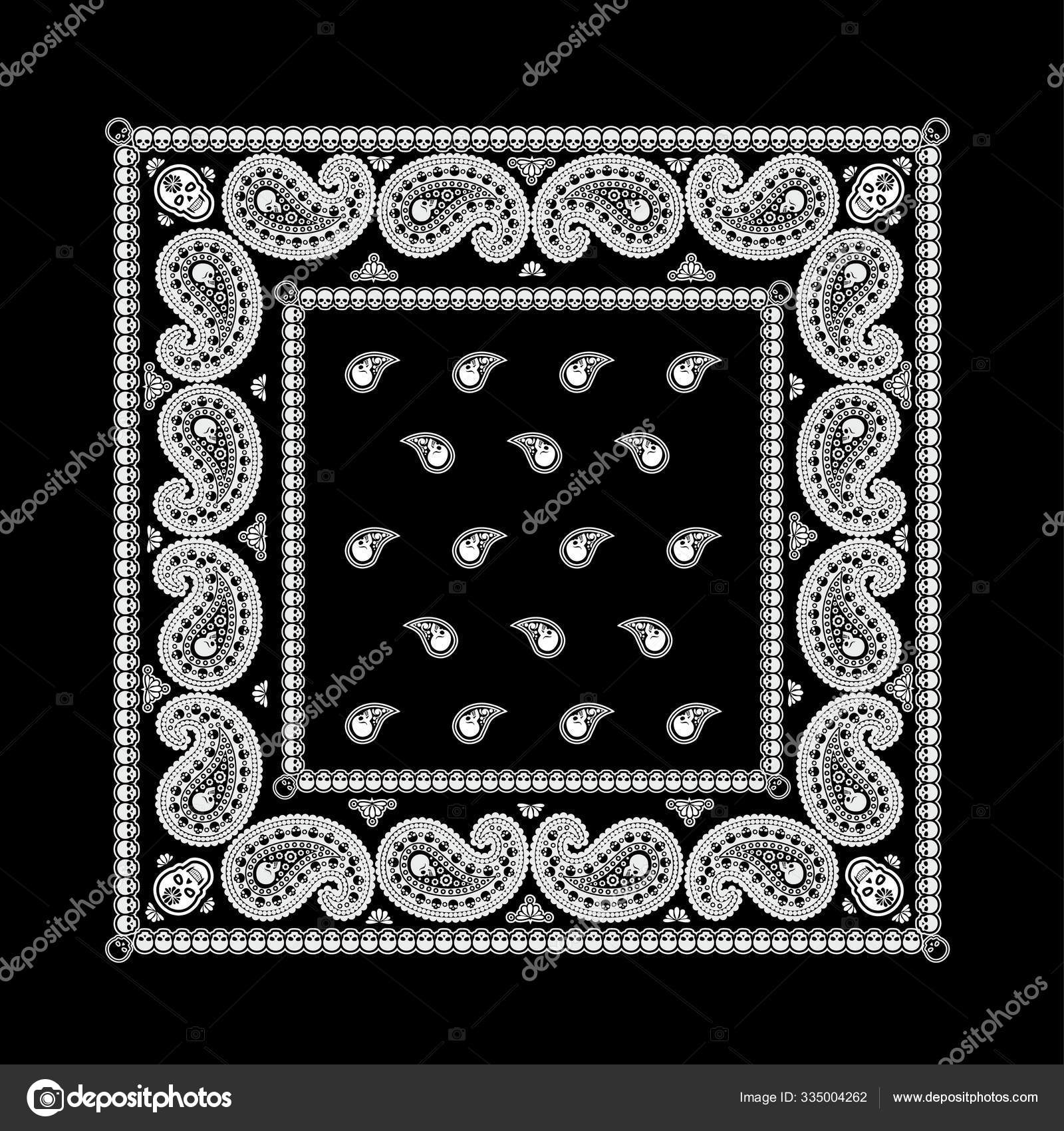 Bandana Pattern Skull Paisley Stock Vector by ©amid999 335004262