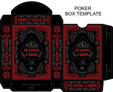 kutu şablonu, poker, oyun kartı