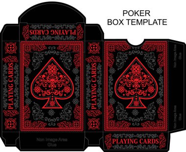 kutu şablonu, poker, oyun kartı