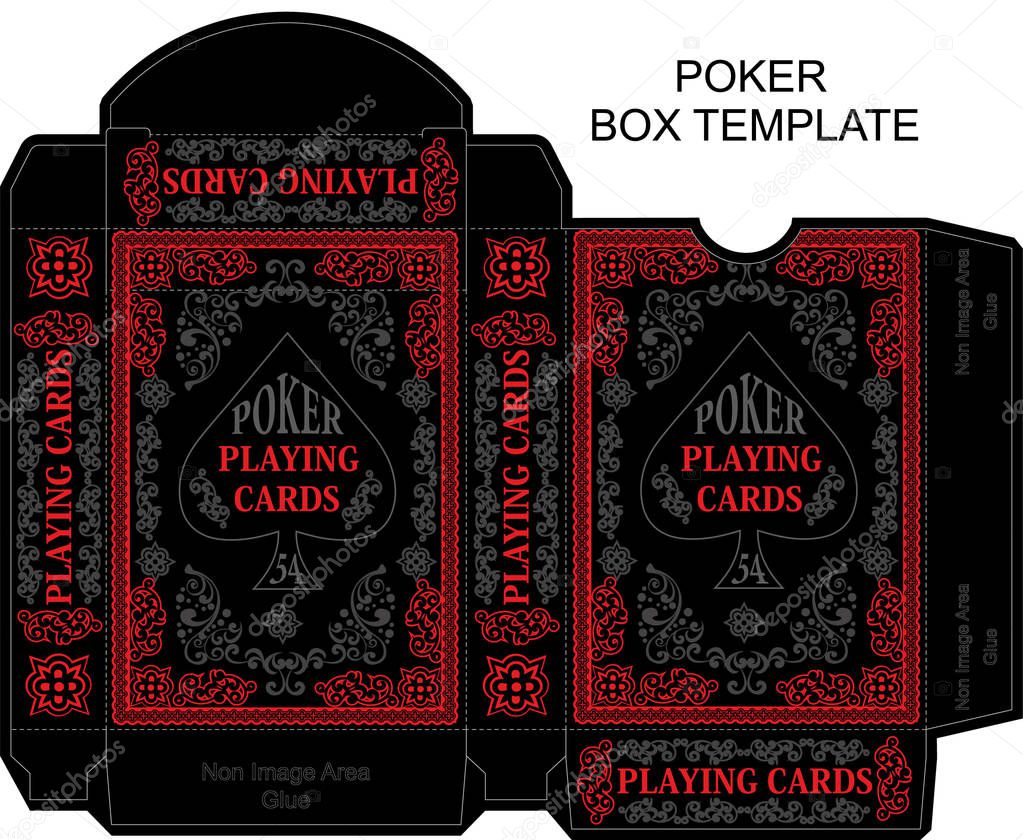 ✓ Box template, poker,playing card premium vector in Adobe With Regard To Playing Card Template Illustrator