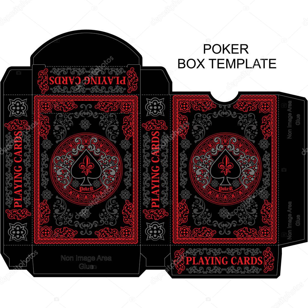 box template, poker,playing card