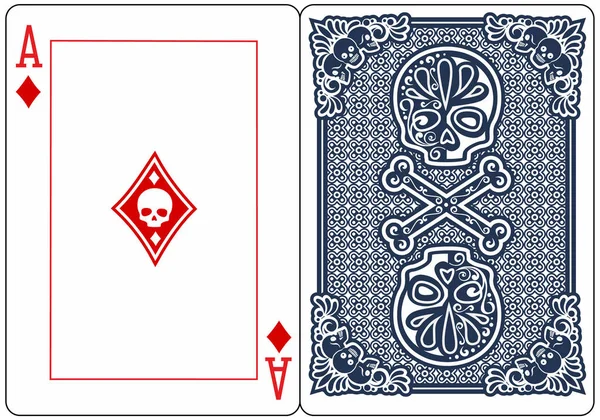 Poker Carte Jouer Pique Diamant Clubs Coeur — Image vectorielle