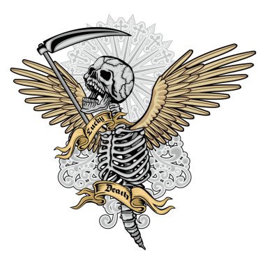 Çizgili gotik tabela, grunge vintage tasarım tişörtler