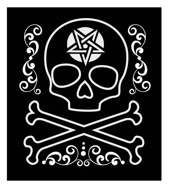 Gothic Sign Skull Grunge Vintage Design Shirts — Stock Vector