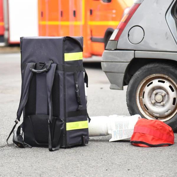 French fire department in brigade — Stock Photo, Image